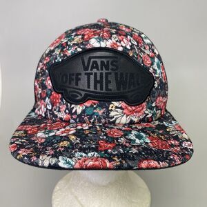 Vans Floral Snapback Trucker Hat Off The Wall Mesh Trucker Cap Skate Streetwear